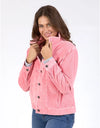 Fleur Cord Jacket Charm Pink