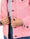Fleur Cord Jacket Charm Pink