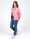 Fleur Cord Jacket Charm Pink