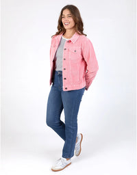 Fleur Cord Jacket Charm Pink