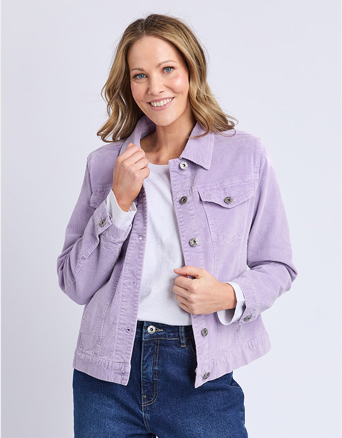 Fleur Cord Jacket - Lilac