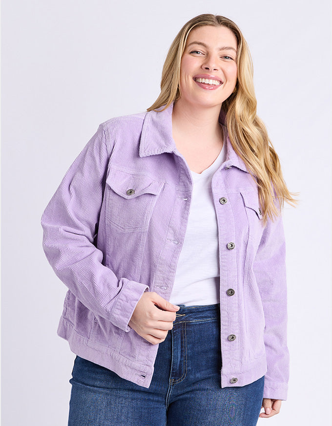 Fleur Cord Jacket - Lilac