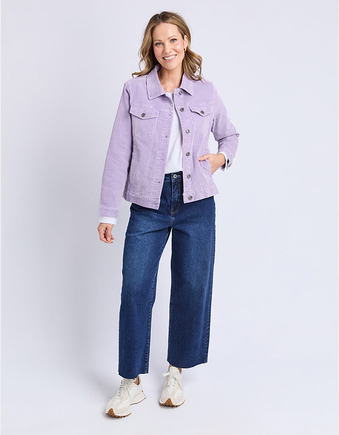 Fleur Cord Jacket - Lilac