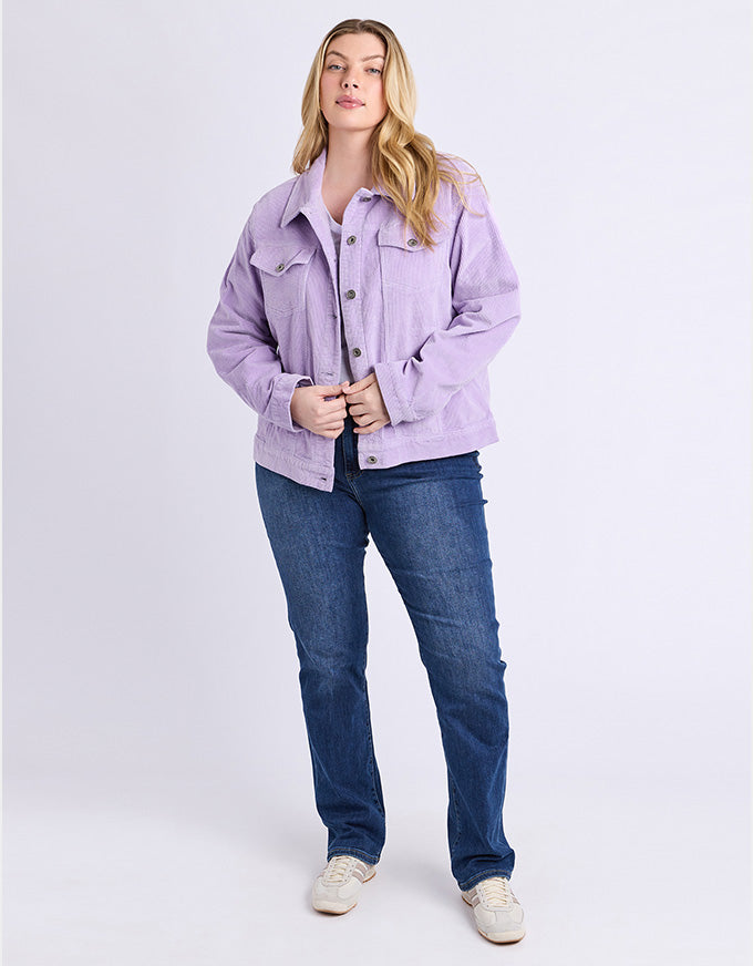 Fleur Cord Jacket - Lilac