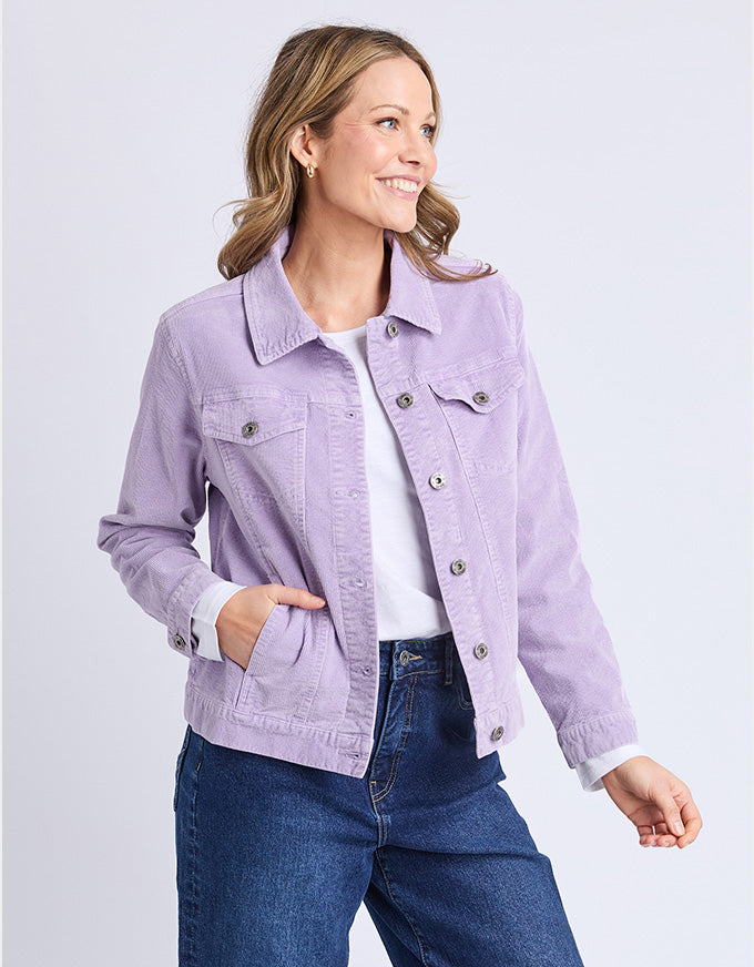 Fleur Cord Jacket - Lilac