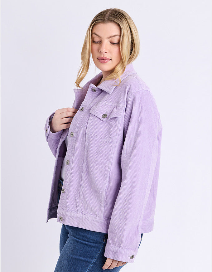 Fleur Cord Jacket - Lilac