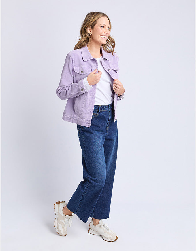 Fleur Cord Jacket - Lilac