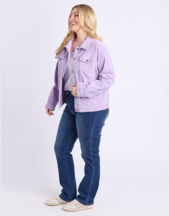 Fleur Cord Jacket - Lilac