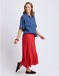 Eleni Skirt Cranberry