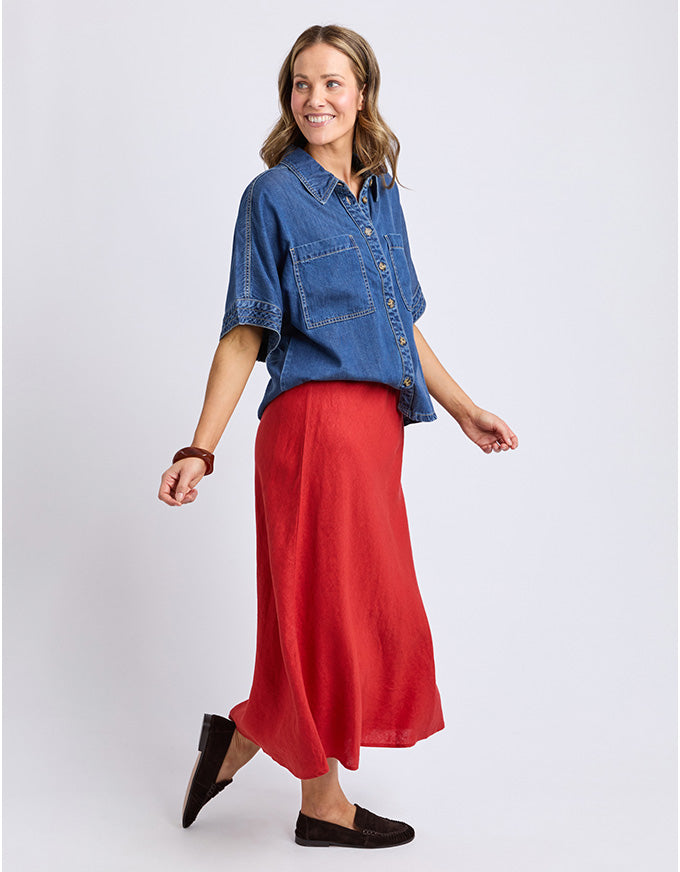 Eleni Skirt Cranberry