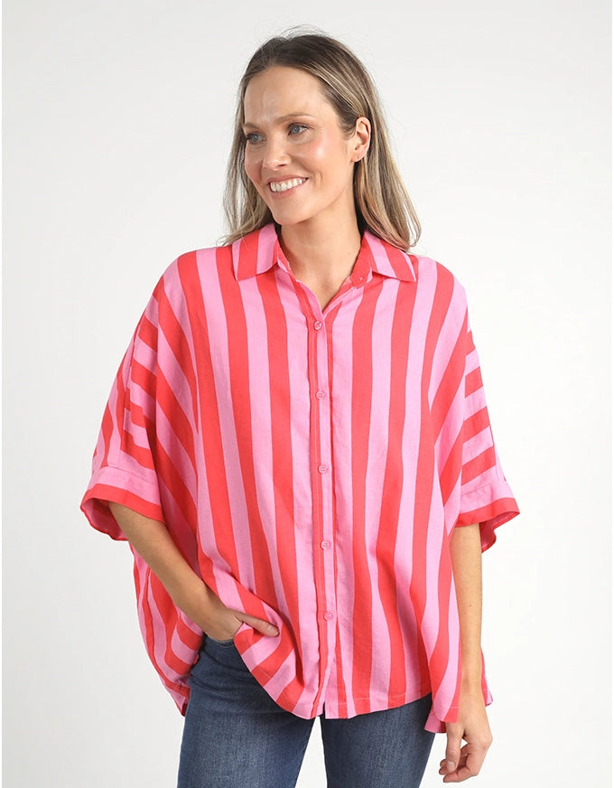 Palermo Stripe Shirt Bittersweet/Strawberry