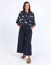 Demi Spot Top Navy