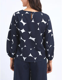 Demi Spot Top Navy