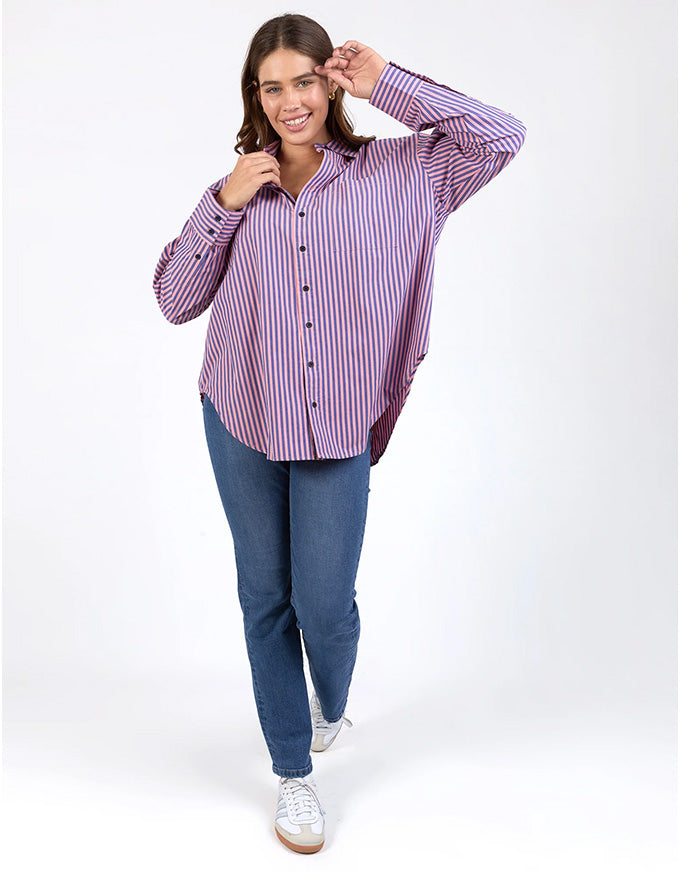 Lila Pink Stripe Shirt