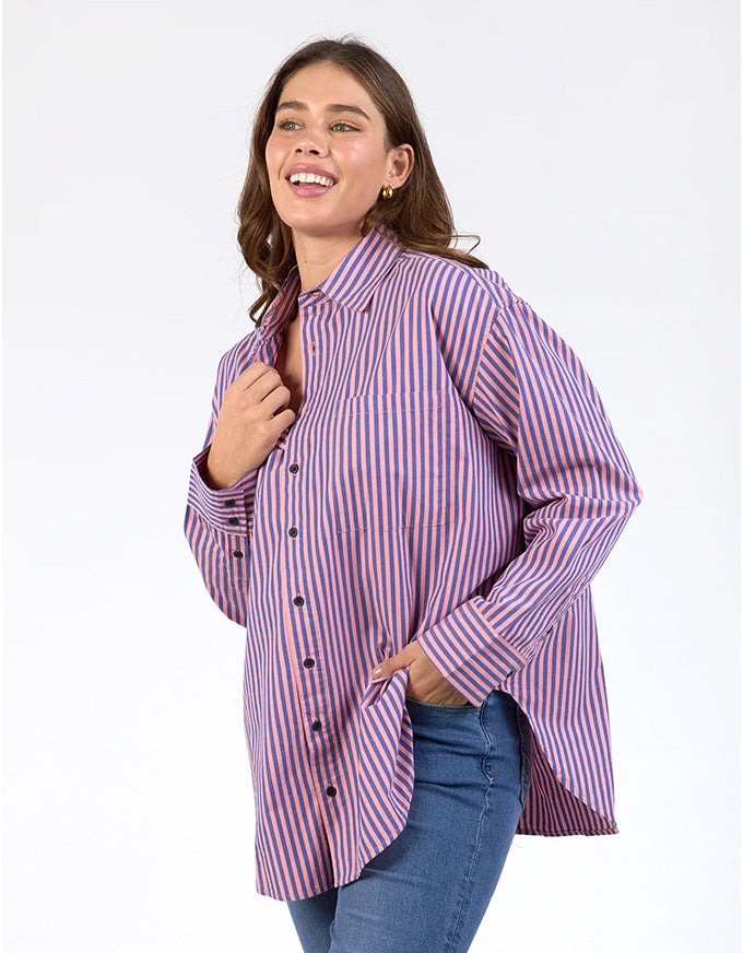 Lila Pink Stripe Shirt