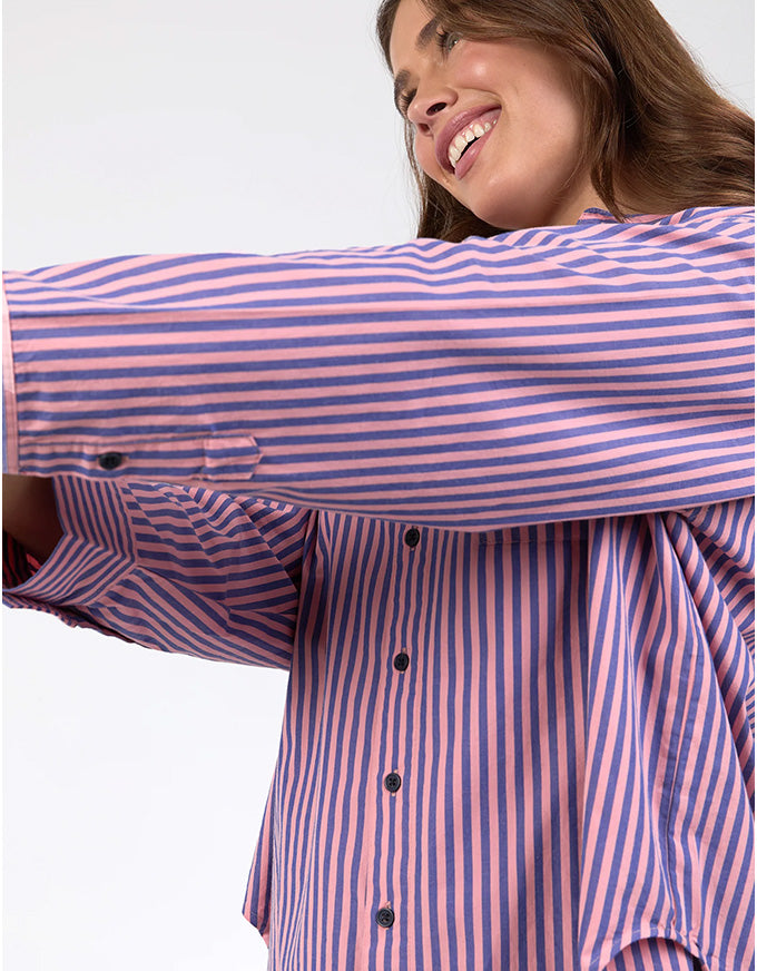 Lila Pink Stripe Shirt
