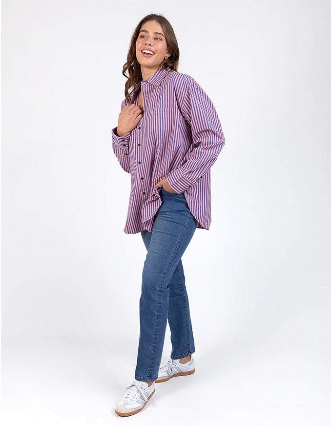 Lila Pink Stripe Shirt
