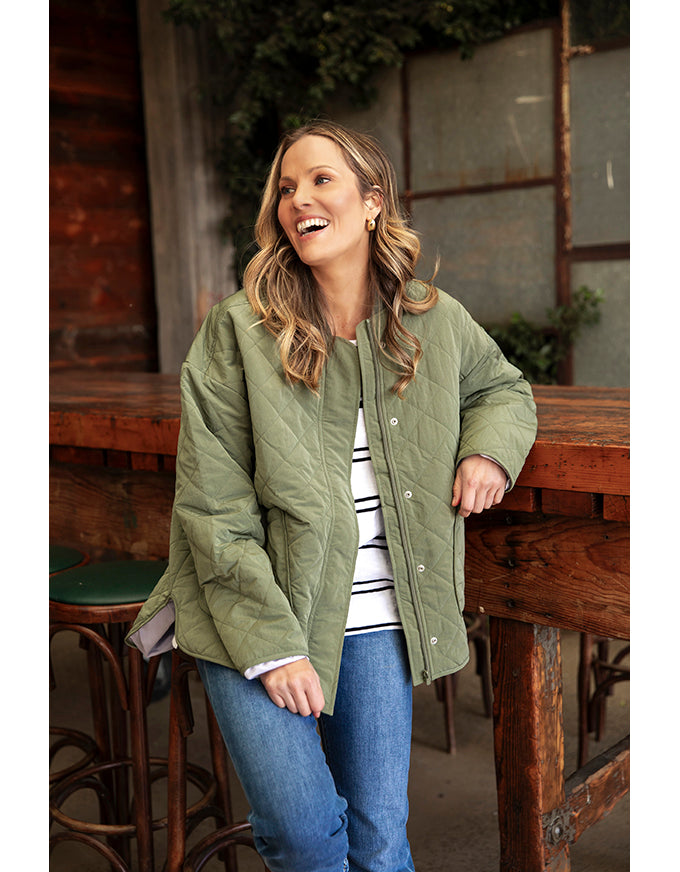 Miley Quilted Jacket Clover