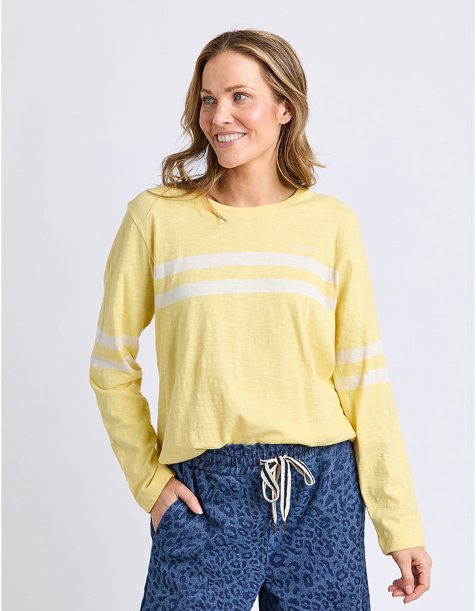 Adora Long Sleeve Tee Pale Lemon