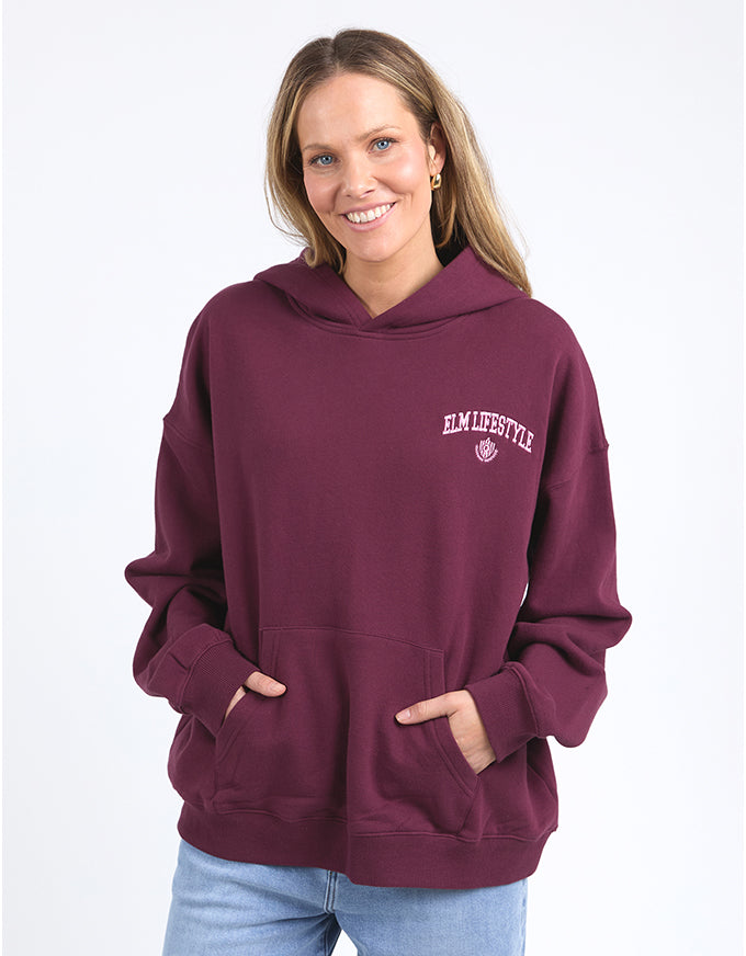 College Hoody Merlot