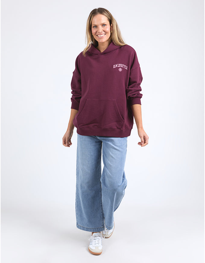 College Hoody Merlot