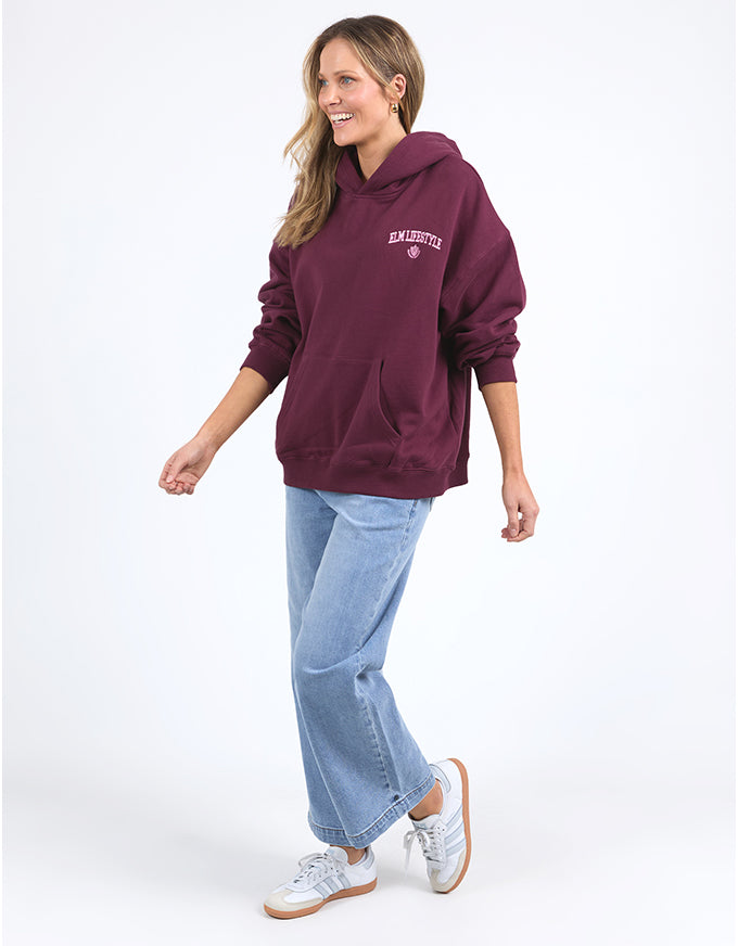 College Hoody Merlot