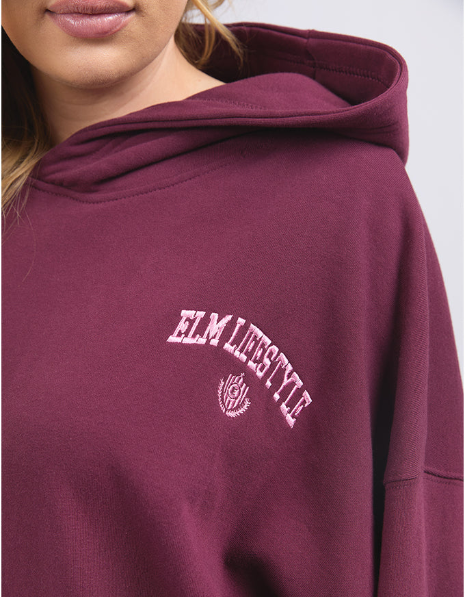 College Hoody Merlot