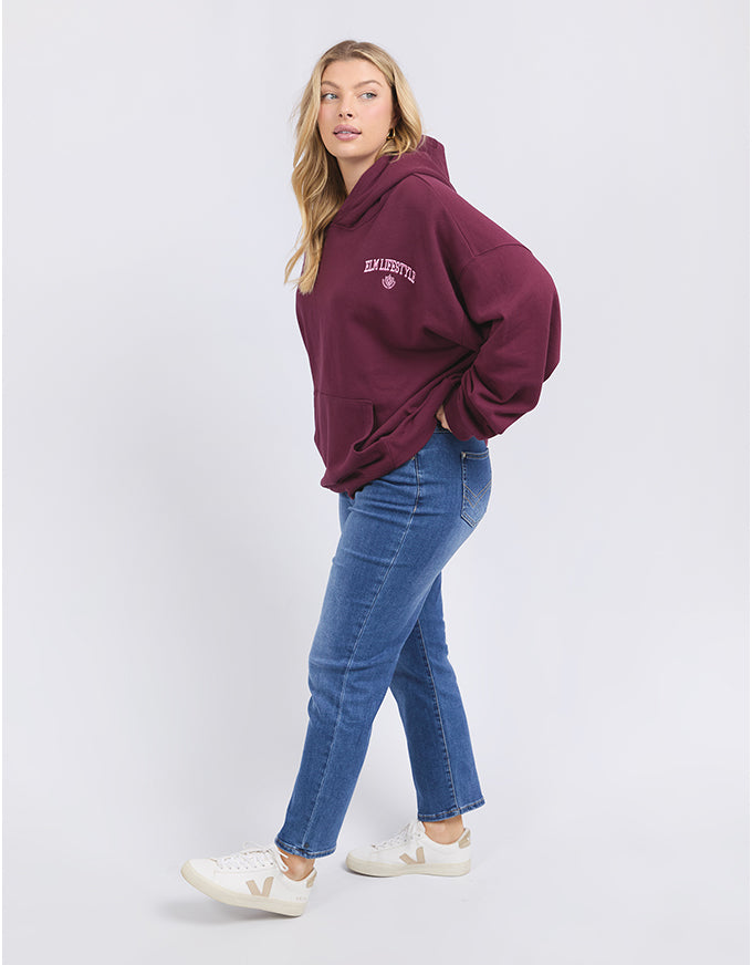 College Hoody Merlot