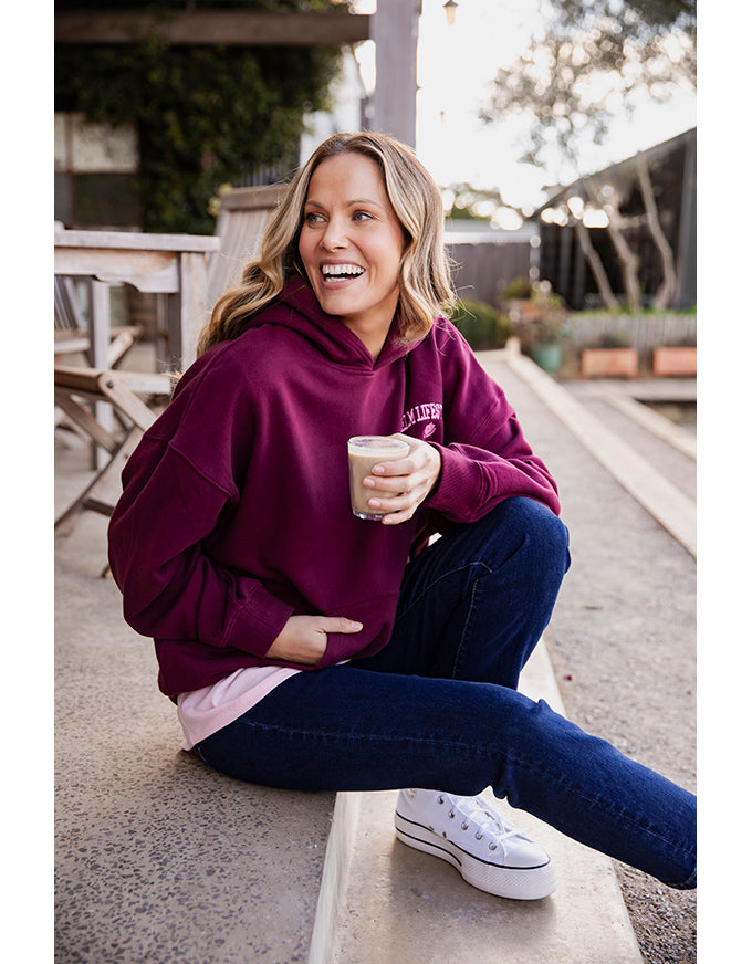College Hoody Merlot