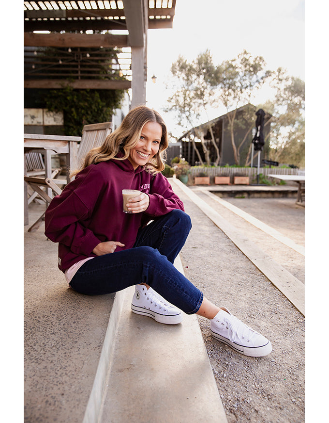College Hoody Merlot