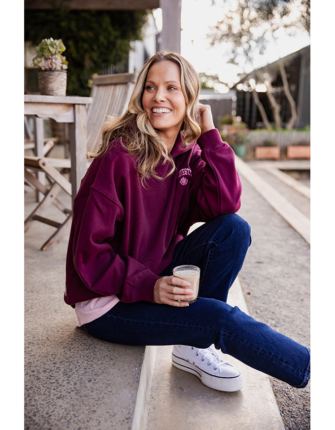 College Hoody Merlot