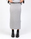 Remi Cable Knit Skirt Grey Marle