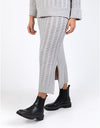 Remi Cable Knit Skirt Grey Marle