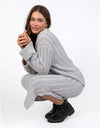 Remi Cable Knit Skirt Grey Marle