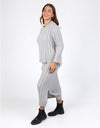 Remi Cable Knit Skirt Grey Marle