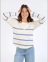 Crosby Tee Blue & White Stripe