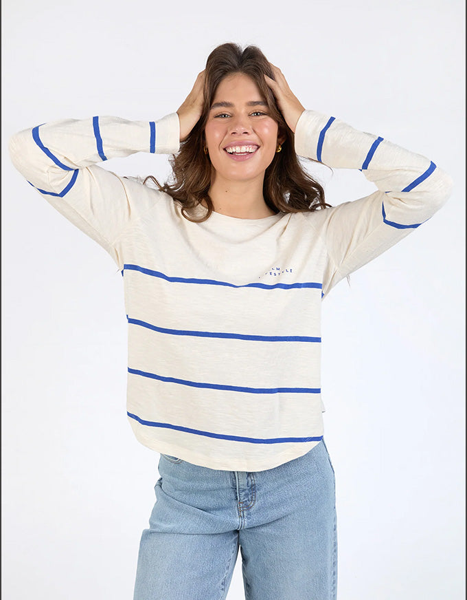 Crosby Tee Blue & White Stripe
