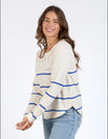 Crosby Tee Blue & White Stripe