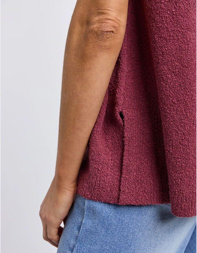 Bowie Knit Vest Plum