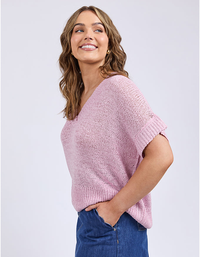 Elba Knit Top Dusk Pink