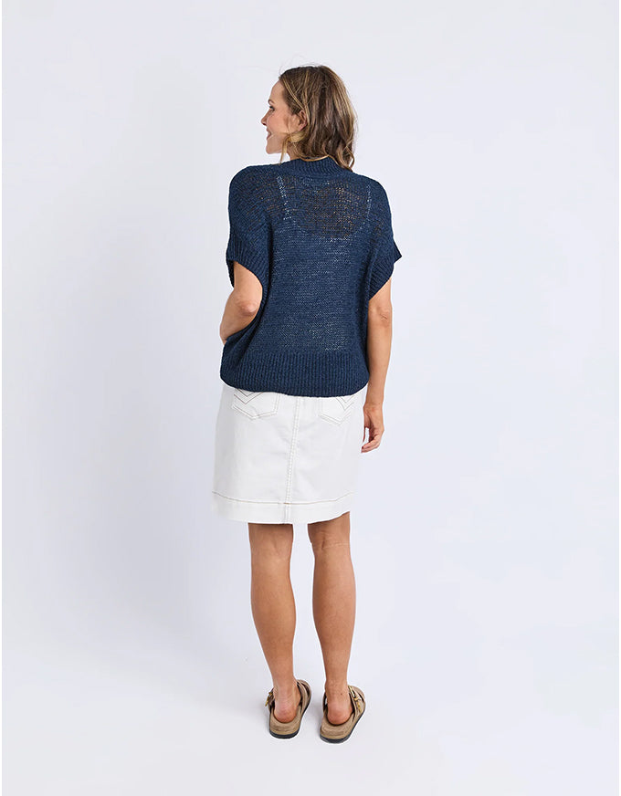 Elba Knit Top Navy