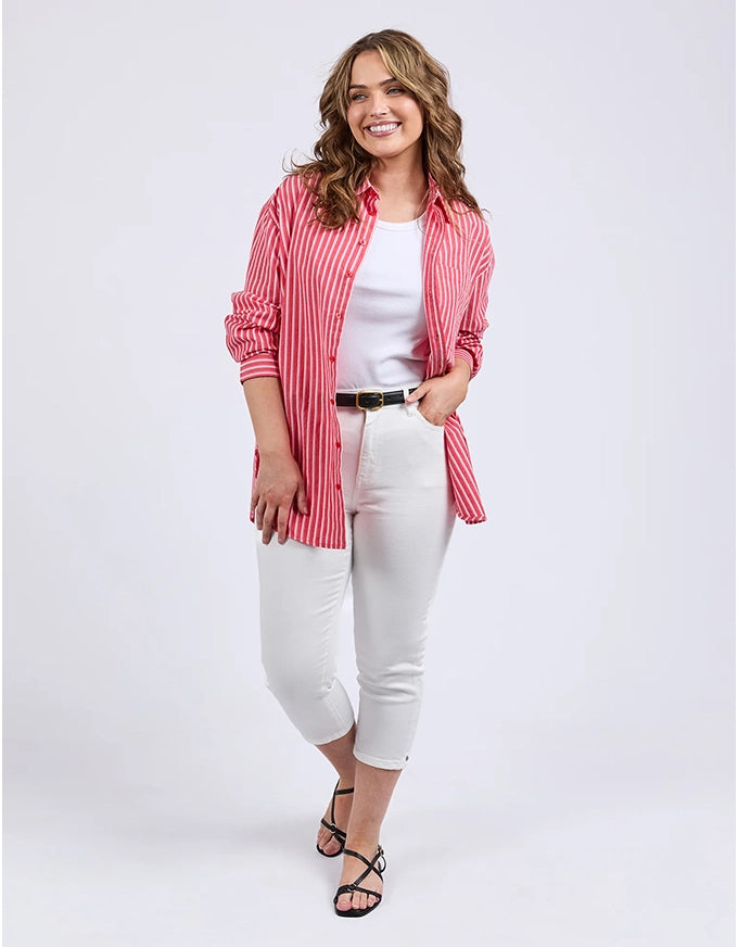 Frankie Striped Shirt Cayenne Stripe