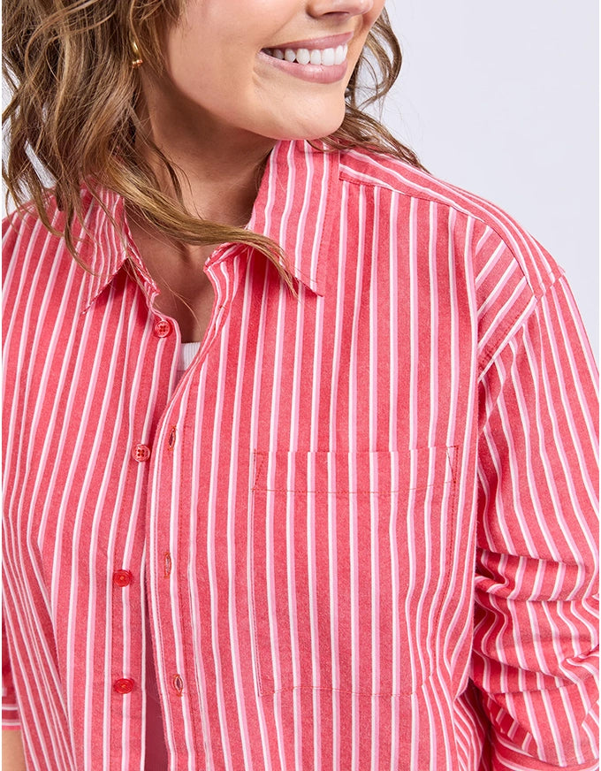 Frankie Striped Shirt Cayenne Stripe