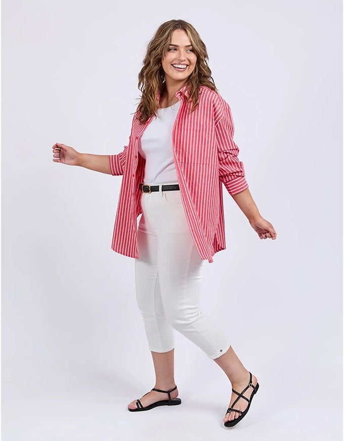 Frankie Striped Shirt Cayenne Stripe