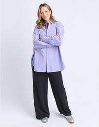 Frankie Striped Shirt - Cornflower Stripe