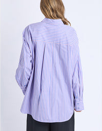 Frankie Striped Shirt - Cornflower Stripe
