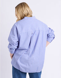 Frankie Striped Shirt - Cornflower Stripe