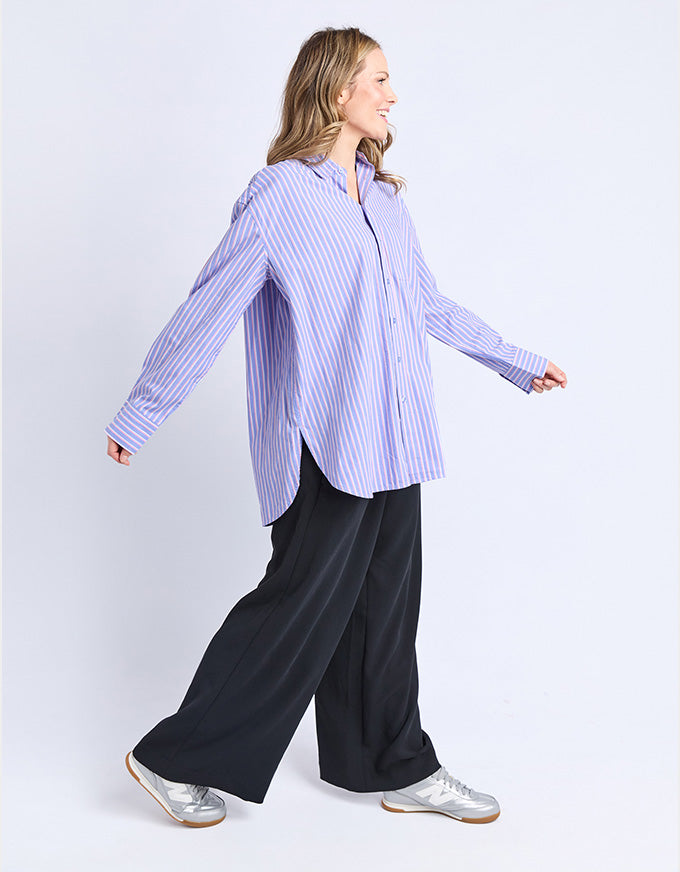 Frankie Striped Shirt - Cornflower Stripe