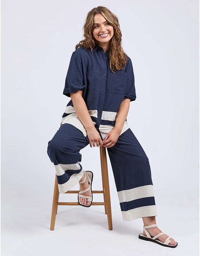 Scarlet Shirt Navy Stripe