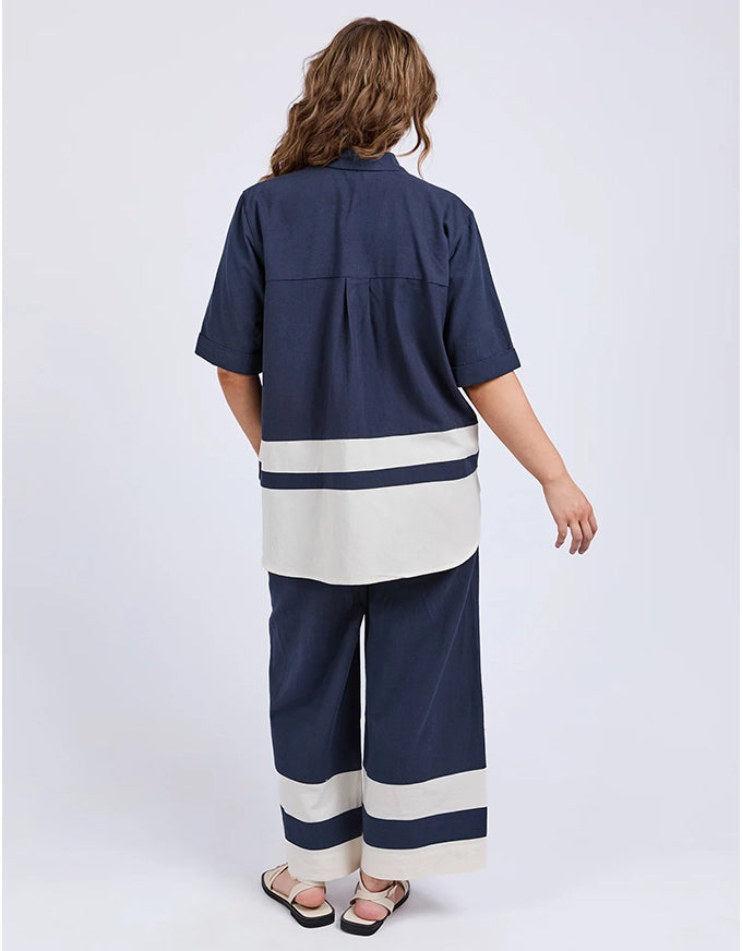 Scarlet Shirt Navy Stripe